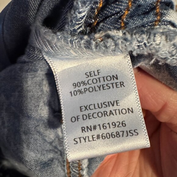 Blue Velvet - Denim Tiered Maxi Skirt with Smocking Detail - Medium Wash - XL - - Picture 6 of 8